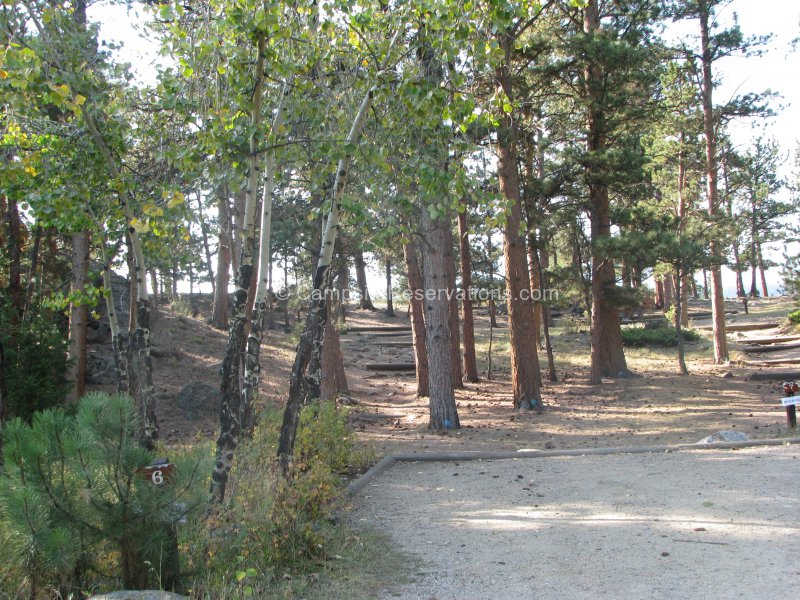 Campsite 006 in Moraine Park Campground at Rocky Mountain National Park